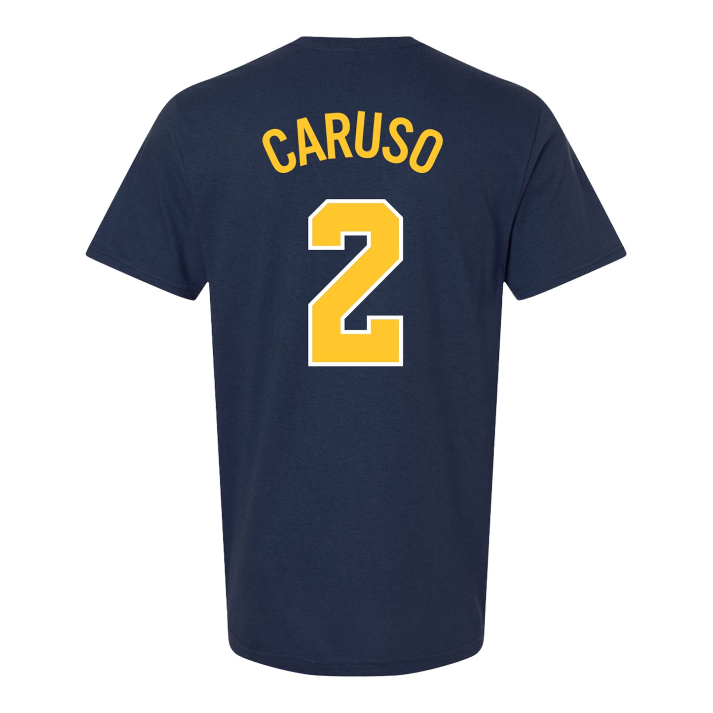Michigan Wolverines Baseball Student Athlete #2 Cole Caruso T-Shirt - Back View