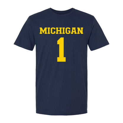 Michigan Wolverines Men's Lacrosse Student Athlete #1 Matt Han T-Shirt
