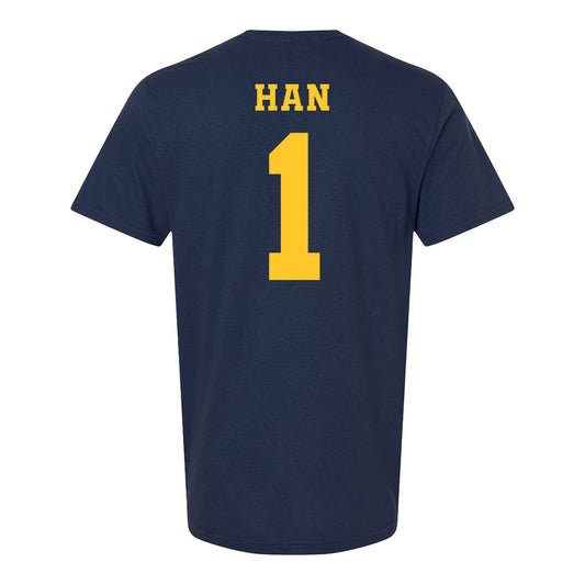 Michigan Wolverines Men's Lacrosse Student Athlete #1 Matt Han T-Shirt