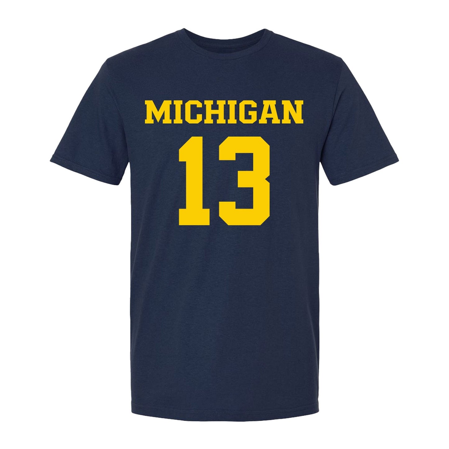 Michigan Wolverines Men's Lacrosse Student Athlete #13 Crandall Quinn T-Shirt