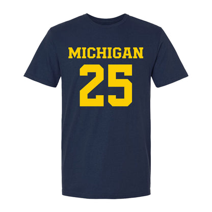 Michigan Wolverines Men's Lacrosse Student Athlete #25 Alex Gatto T-Shirt