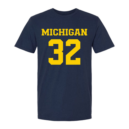 Michigan Wolverines Men's Lacrosse Student Athlete #32 John Morgan T-Shirt