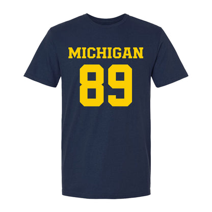 Michigan Wolverines Men's Lacrosse Student Athlete #89 Mason Vance T-Shirt