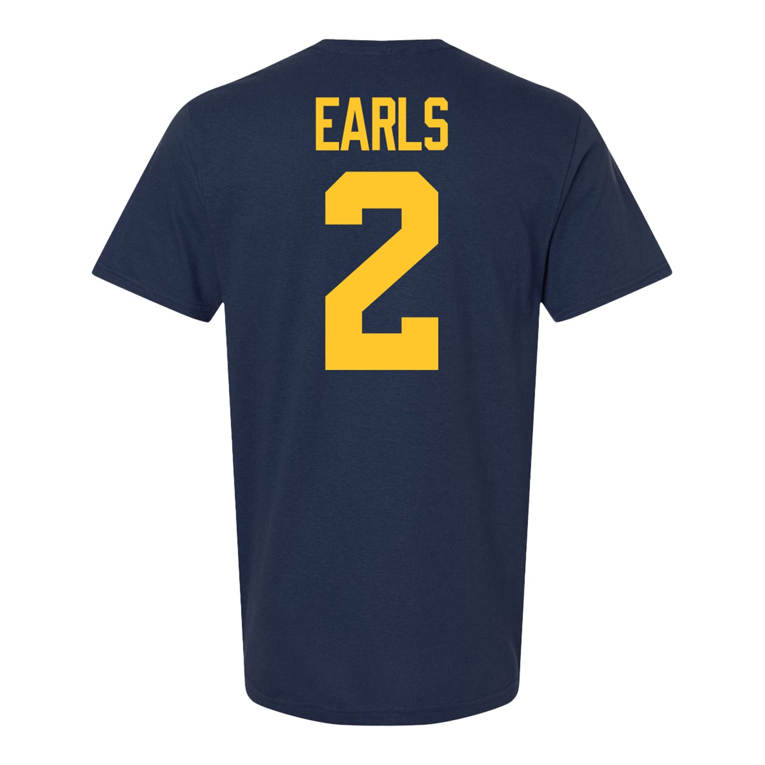 Michigan Wolverines #2 Shamari Earls Student Athlete Blue Football T-Shirt - Back View