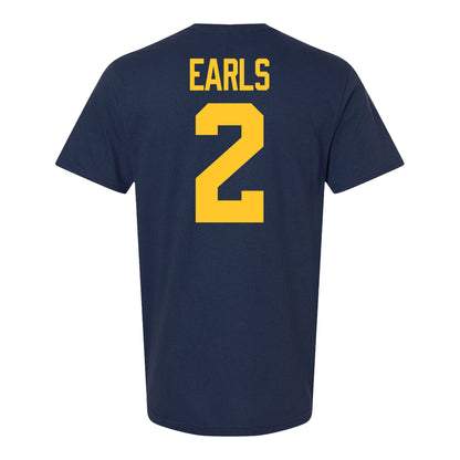 Michigan Wolverines #2 Shamari Earls Student Athlete Blue Football T-Shirt - Back View