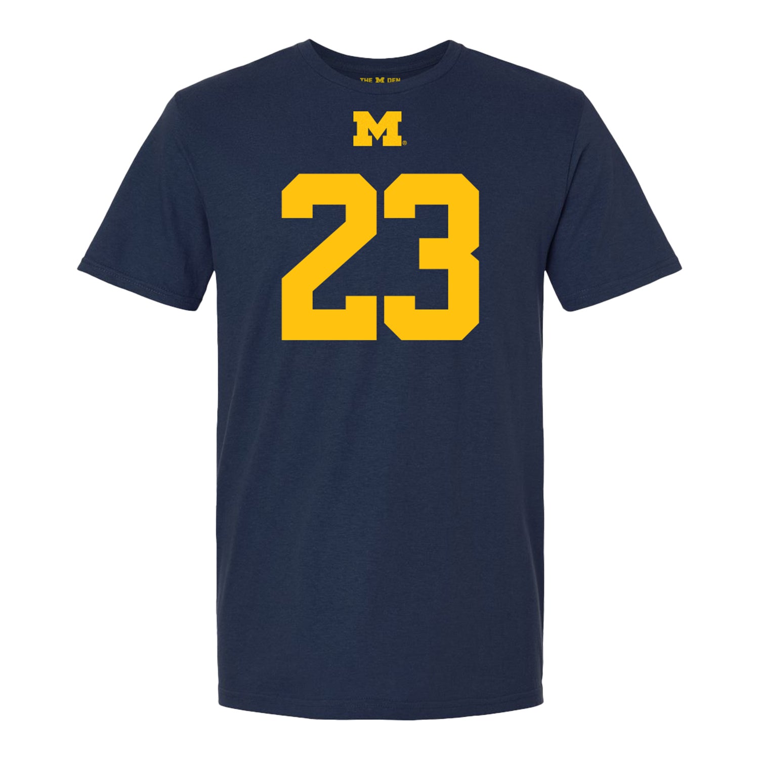 Michigan Wolverines #23 Cole Sullivan Student Athlete Blue Football T-Shirt - Front View