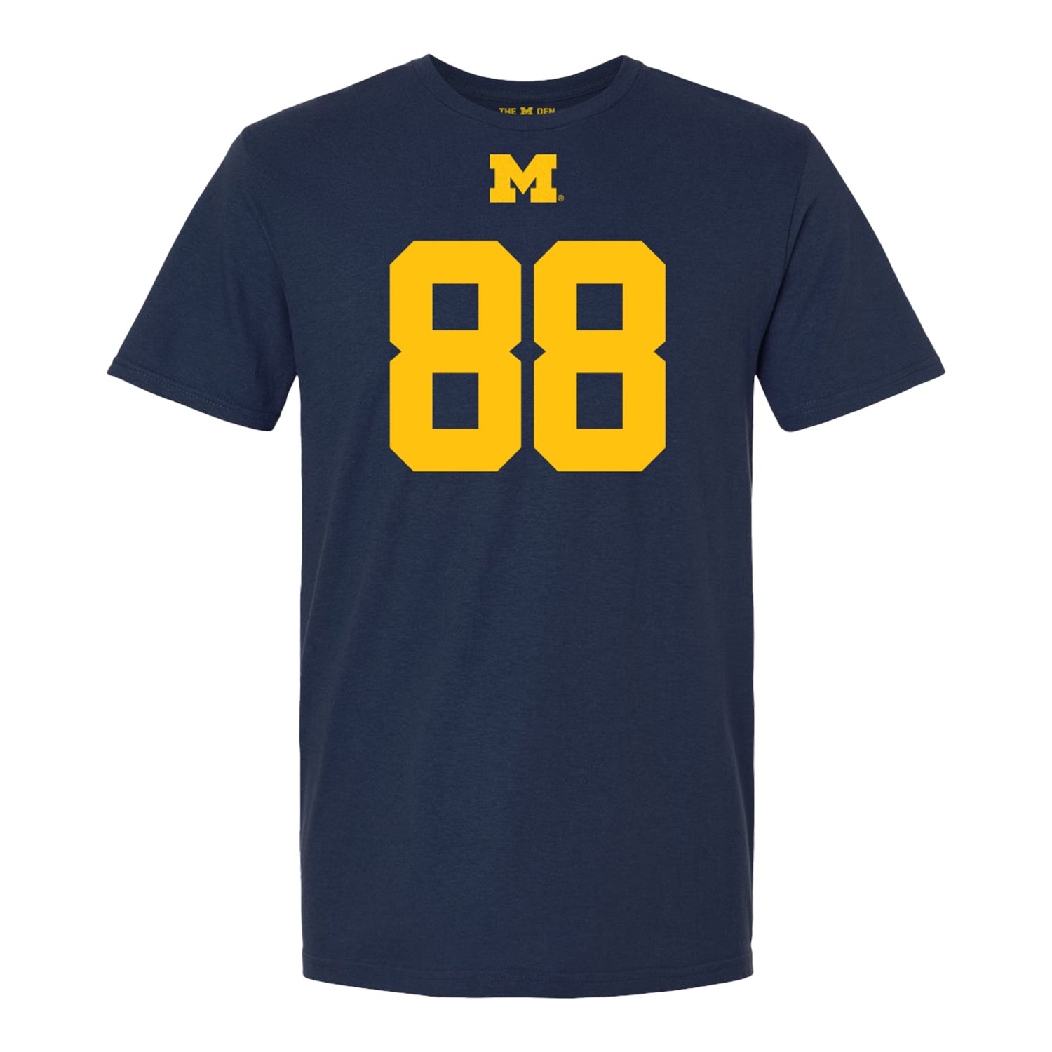Michigan Wolverines #88 Jamar Browder Student Athlete Blue Football T-Shirt - Front View