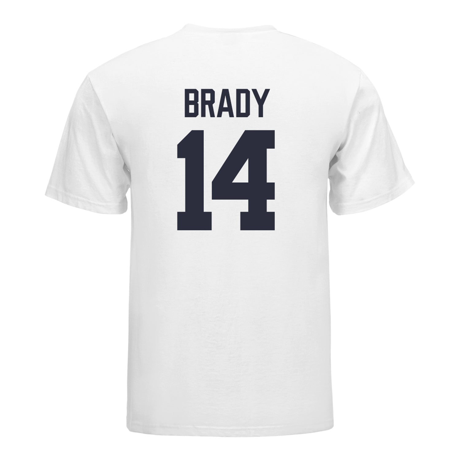 Michigan Wolverines Women's Volleyball Student Athlete T-Shirt #14 Hannah Brady In White - Back View