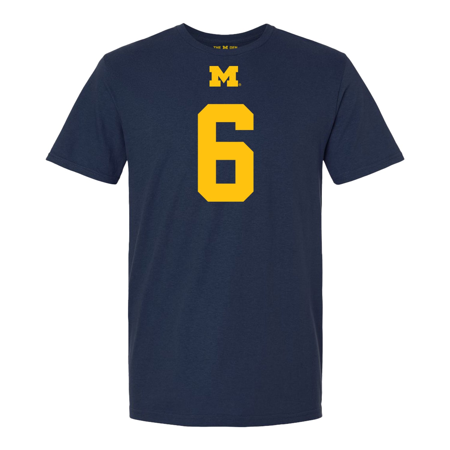Michigan Wolverines #6 Jamar Browder Student Athlete Blue Football T-Shirt - Front View