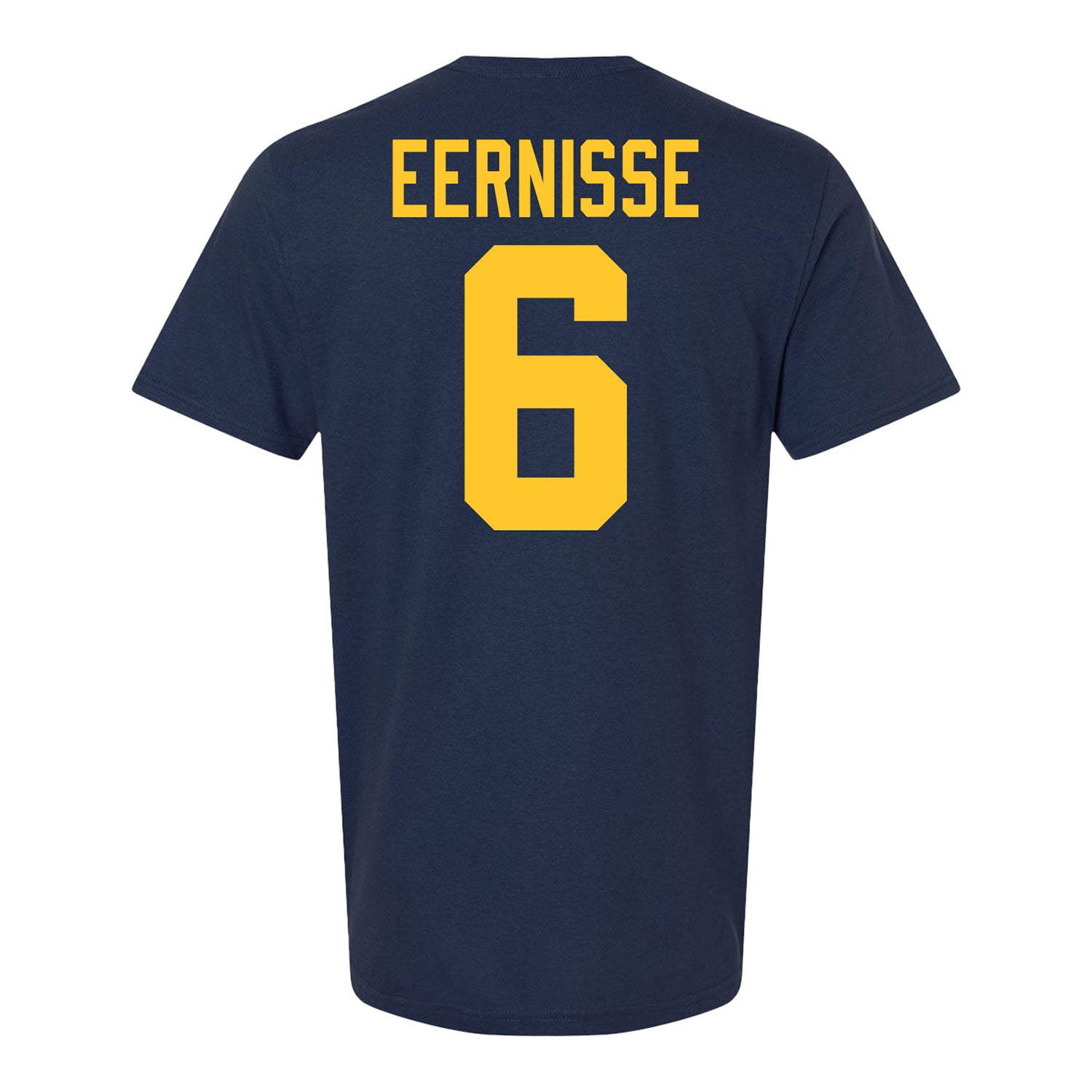 Michigan Wolverines Men's Hockey Student Athlete #6 Josh Eernisse T-Shirt - Back View
