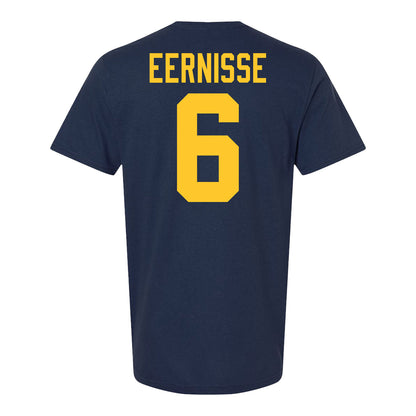 Michigan Wolverines Men's Hockey Student Athlete #6 Josh Eernisse T-Shirt - Back View