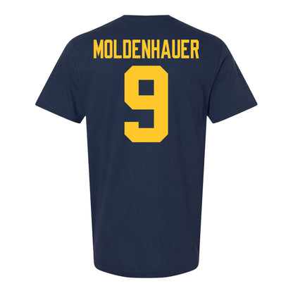 Michigan Wolverines Men's Hockey Student Athlete #9 Nick Moldenhauer T-Shirt
