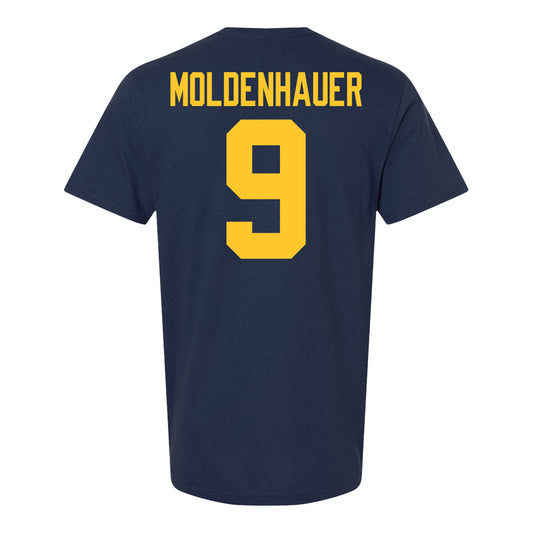 Michigan Wolverines Men's Hockey Student Athlete #9 Nick Moldenhauer T-Shirt
