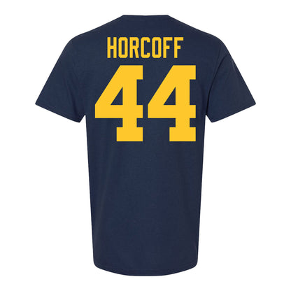 Michigan Wolverines Men's Hockey Student Athlete #44 Will Horcoff T-Shirt - Back View