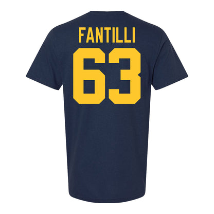 Michigan Wolverines Men's Hockey Student Athlete #63 Luca Fantilli T-Shirt - Back View