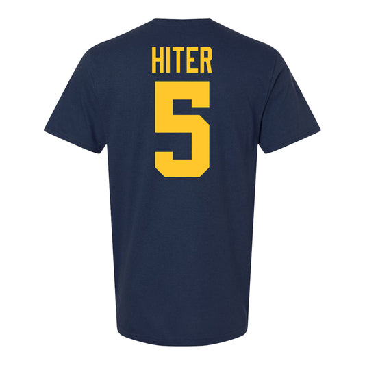Michigan Wolverines #5 Savion Hiter Student Athlete Blue Football T-Shirt