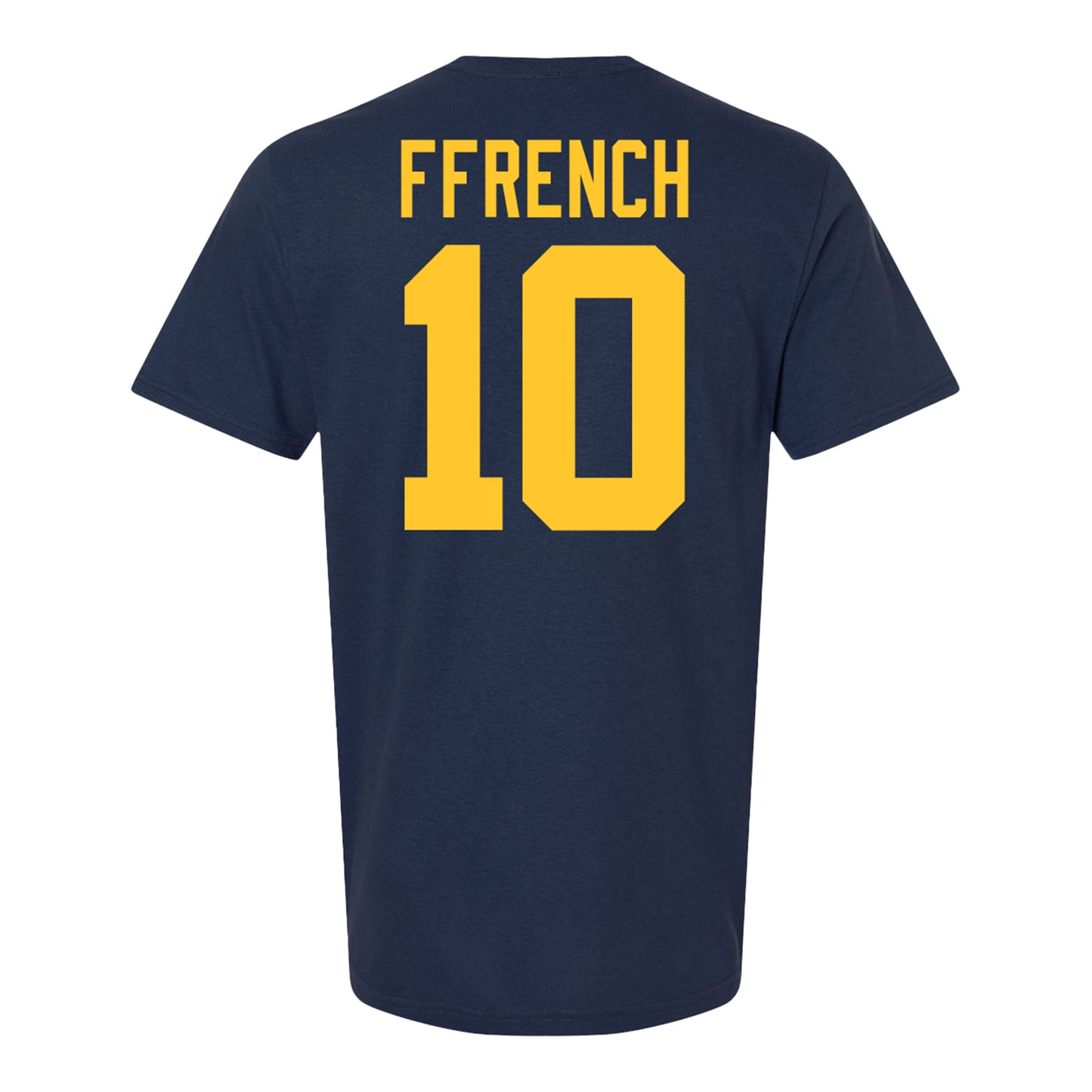 Michigan Wolverines #10 Jaime Ffrench Student Athlete Blue Football T-Shirt