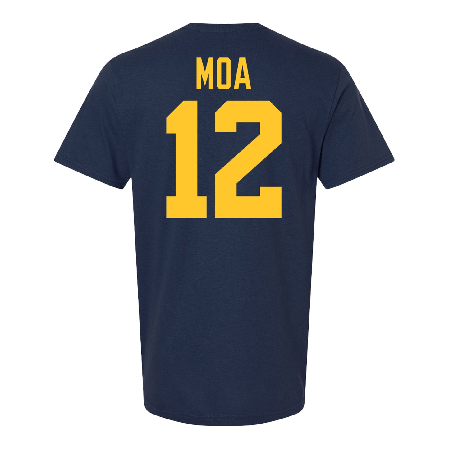 Michigan Wolverines #12 Salesi Moa Student Athlete Blue Football T-Shirt