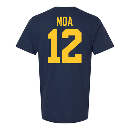 Michigan Wolverines #12 Salesi Moa Student Athlete Blue Football T-Shirt