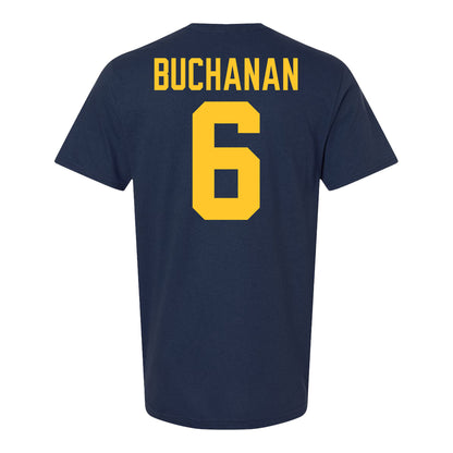 Michigan Wolverines #6 JJ Buchanan Student Athlete Blue Football T-Shirt