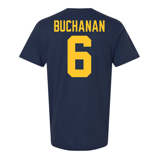 Michigan Wolverines #6 JJ Buchanan Student Athlete Blue Football T-Shirt