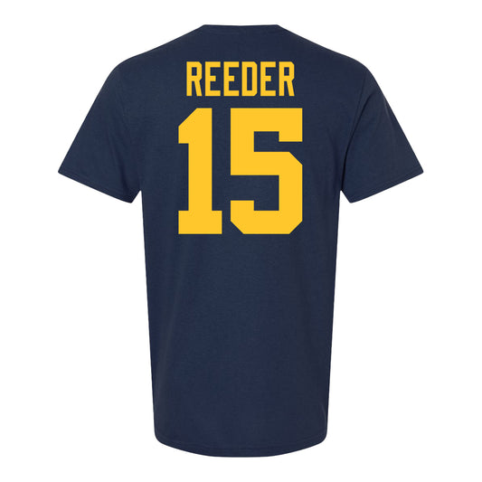 Michigan Wolverines #15 Aden Reeder Student Athlete Blue Football T-Shirt