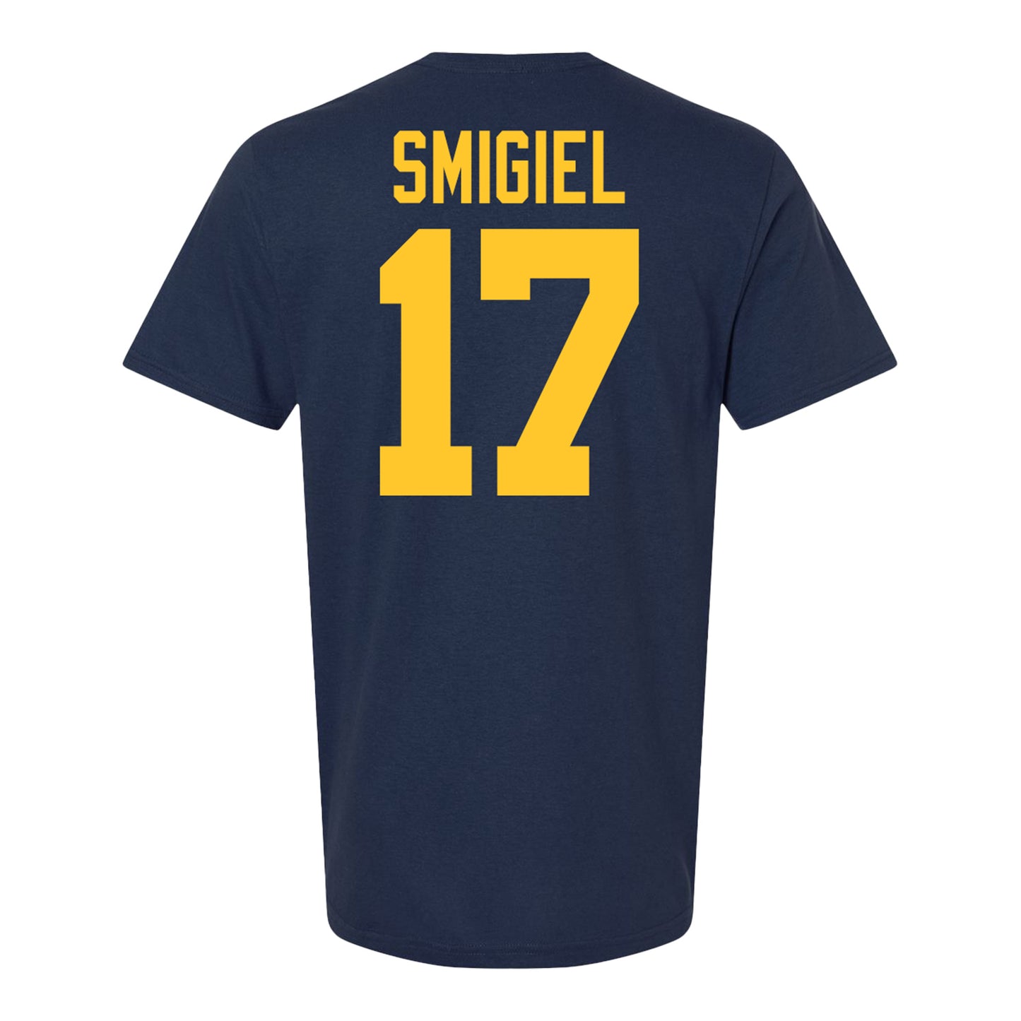 Michigan Wolverines #17 Brady Smigiel Student Athlete Blue Football T-Shirt