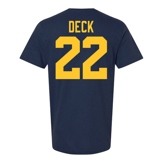 Michigan Wolverines #22 Jordan Deck Student Athlete Blue Football T-Shirt