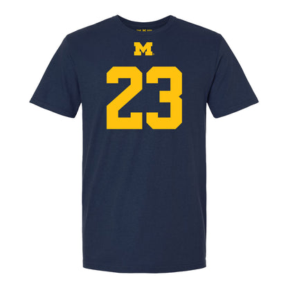 Michigan Wolverines #23 Markel Dabney Student Athlete Blue Football T-Shirt