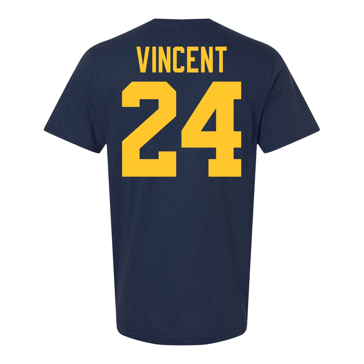 Michigan Wolverines #24 Jamarion Vincent Student Athlete Blue Football T-Shirt