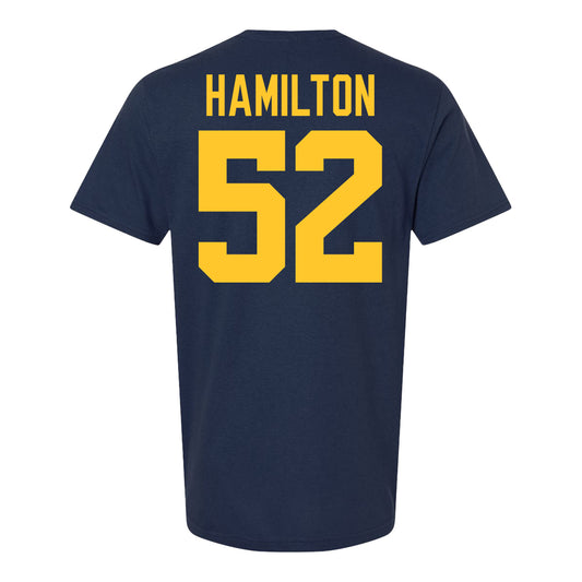 Michigan Wolverines #52 Ace Hamilton Student Athlete Blue Football T-Shirt