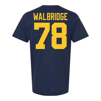 Michigan Wolverines #78 Marky Walbridge Student Athlete Blue Football T-Shirt