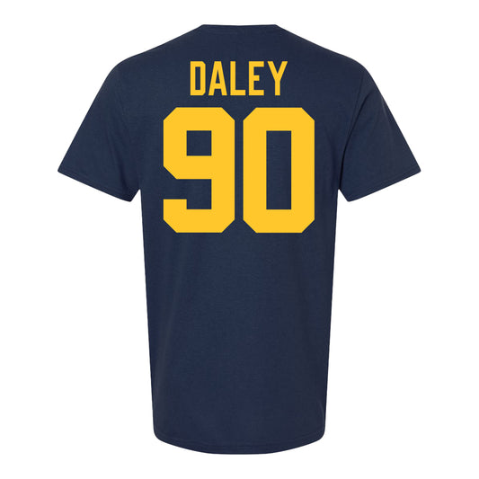 Michigan Wolverines #90 John Henry Daley Student Athlete Blue Football T-Shirt