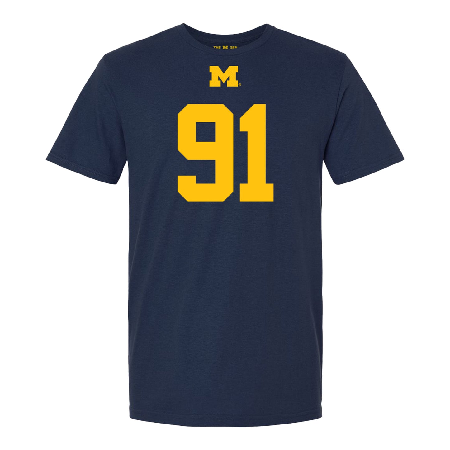 Michigan Wolverines #91 Jonah Lea'ea Student Athlete Blue Football T-Shirt