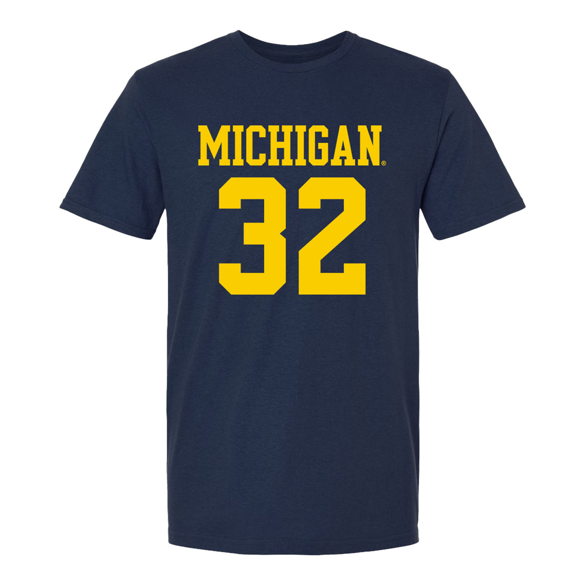 Michigan Wolvernes #32 Kian Concepcion Student Athlete Navy Men's Soccer T-Shirt