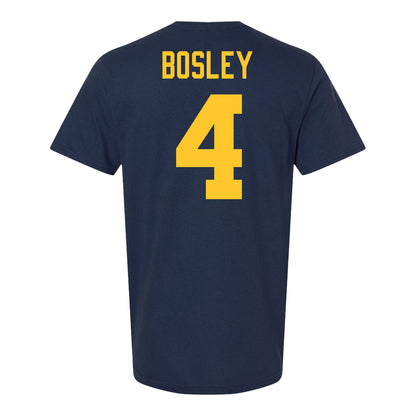 Michigan Wolvernes #4 Lilley Bosley Student Athlete Navy Women's Soccer T-Shirt