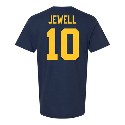 Michigan Wolvernes #10 Campbell Jewell Student Athlete Navy Women's Soccer T-Shirt
