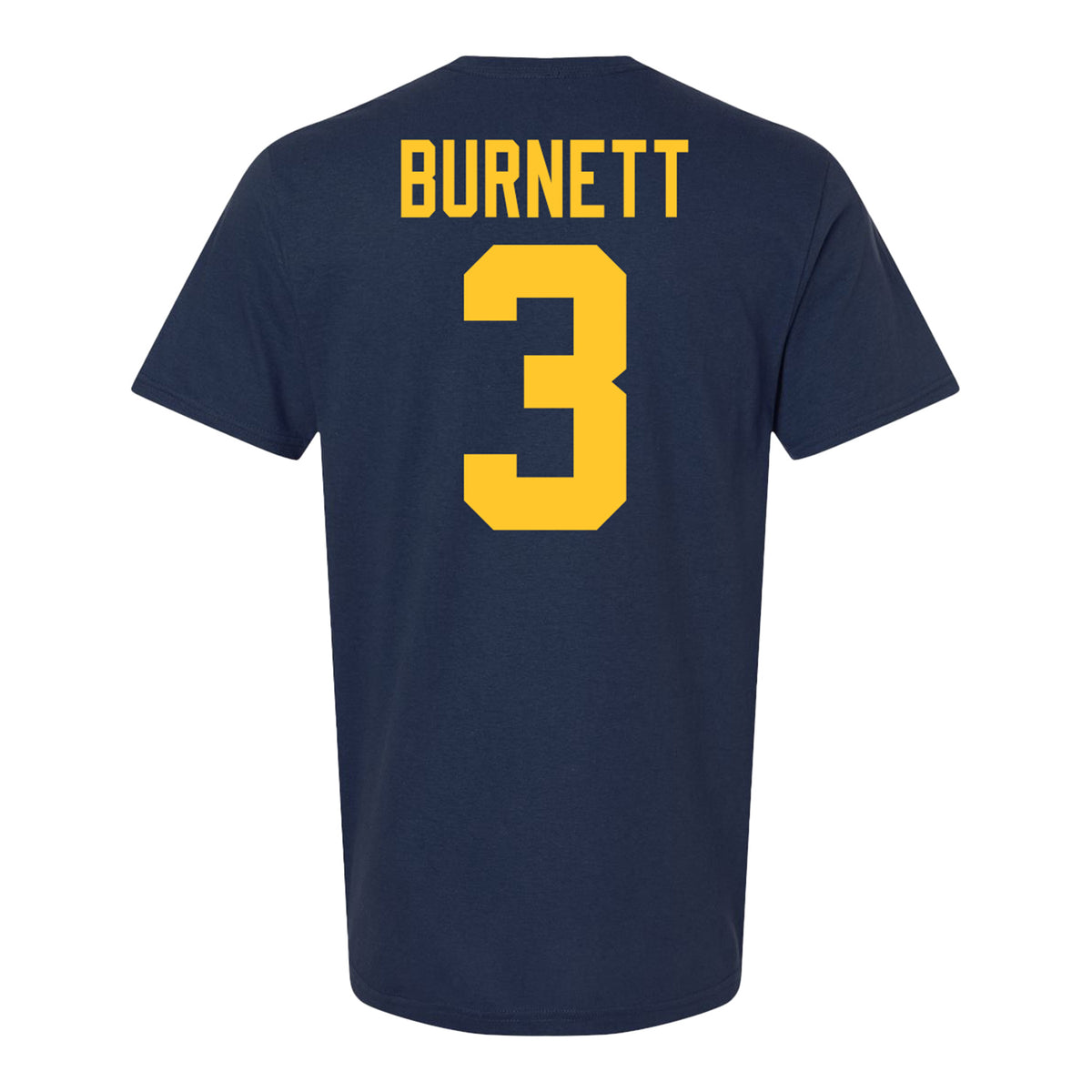Michigan Wolvernes #3 Abby Burnett Student Athlete Navy Field Hockey T-Shirt