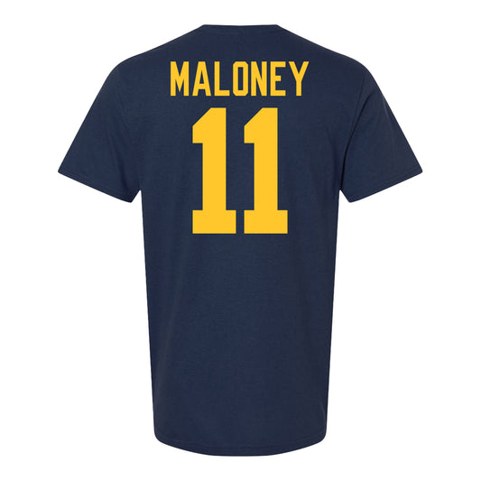 Michigan Wolvernes #11 Payton Maloney Student Athlete Navy Field Hockey T-Shirt