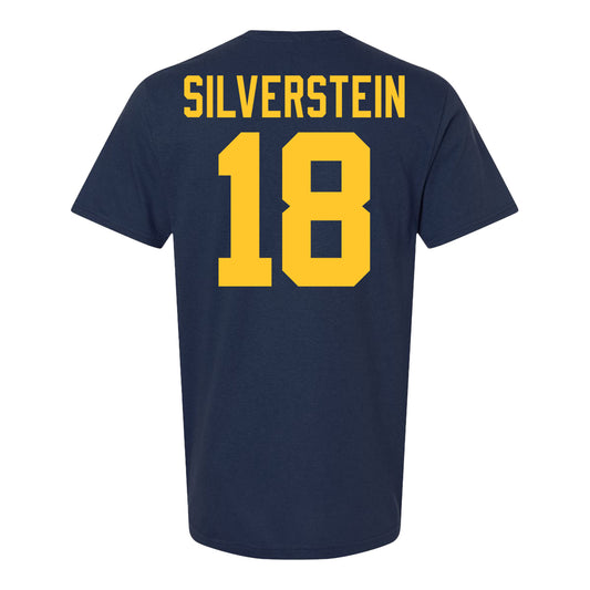 Michigan Wolvernes #18 Hala Silverstein Student Athlete Navy Field Hockey T-Shirt