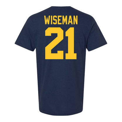 Michigan Wolvernes #21 Cami Wiseman Student Athlete Navy Field Hockey T-Shirt