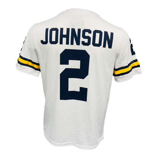 Michigan Wolverines Jordan #2 Will Johnson Student Athlete White Football Jersey