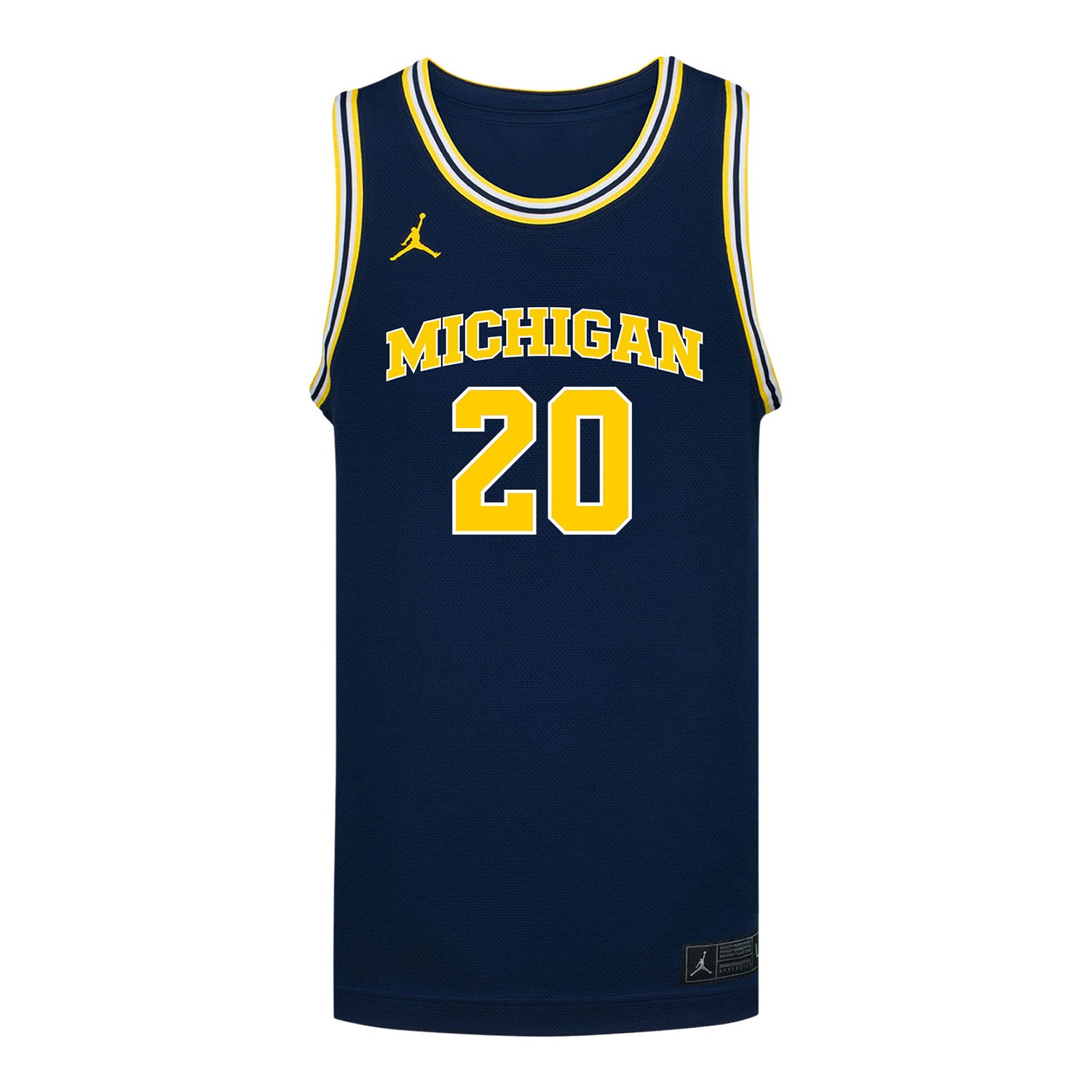 Michigan Wolverines #20 Alyssa Crockett Student Athlete Blue Women's Basketball Jersey - Front View