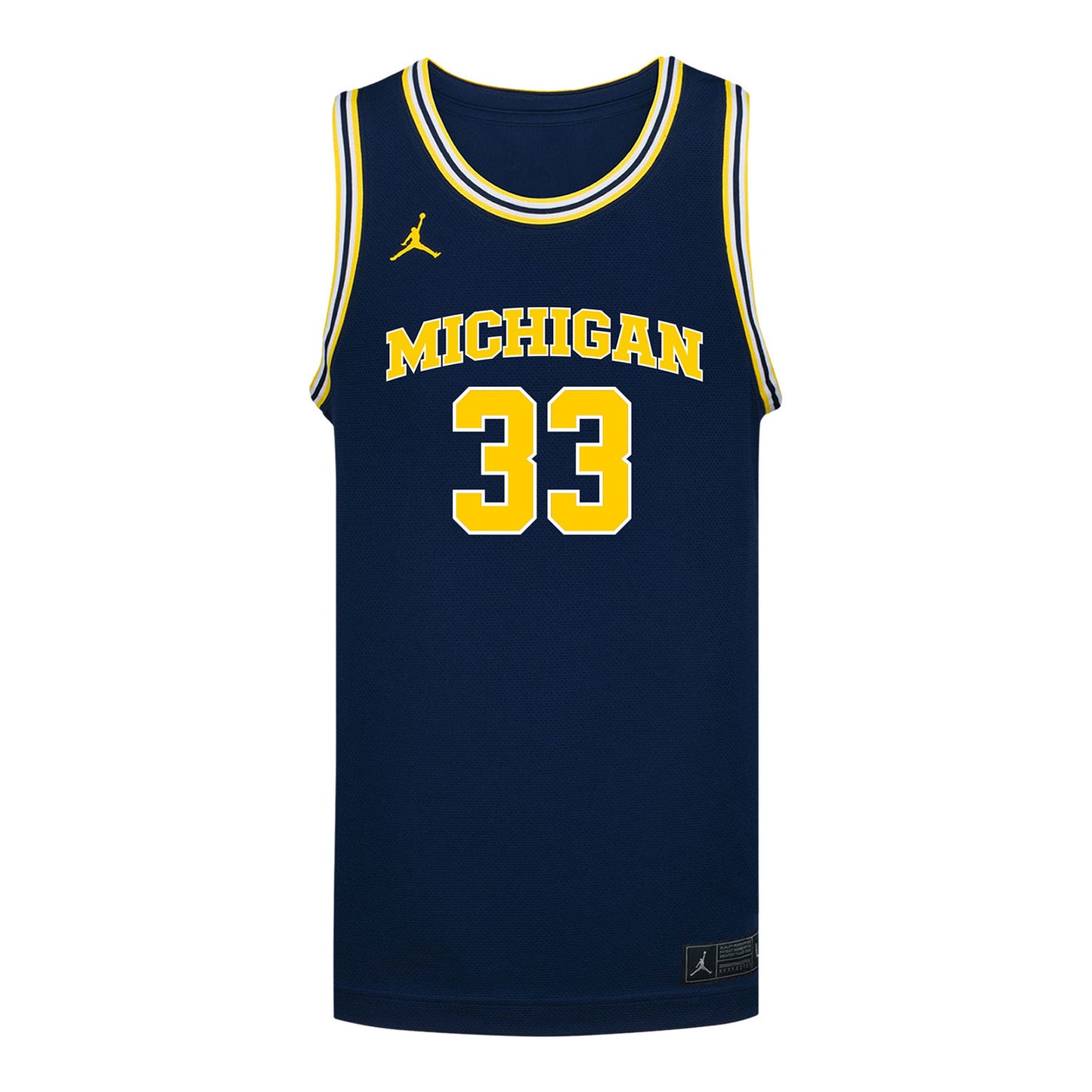Michigan Wolverines #33 Te'Yala Delfosse Student Athlete Blue Women's Basketball Jersey - Front View
