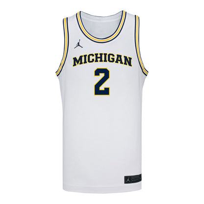 Michigan Wolverines #2 Macy Brown Student Athlete White Women's Basketball Jersey - Front View