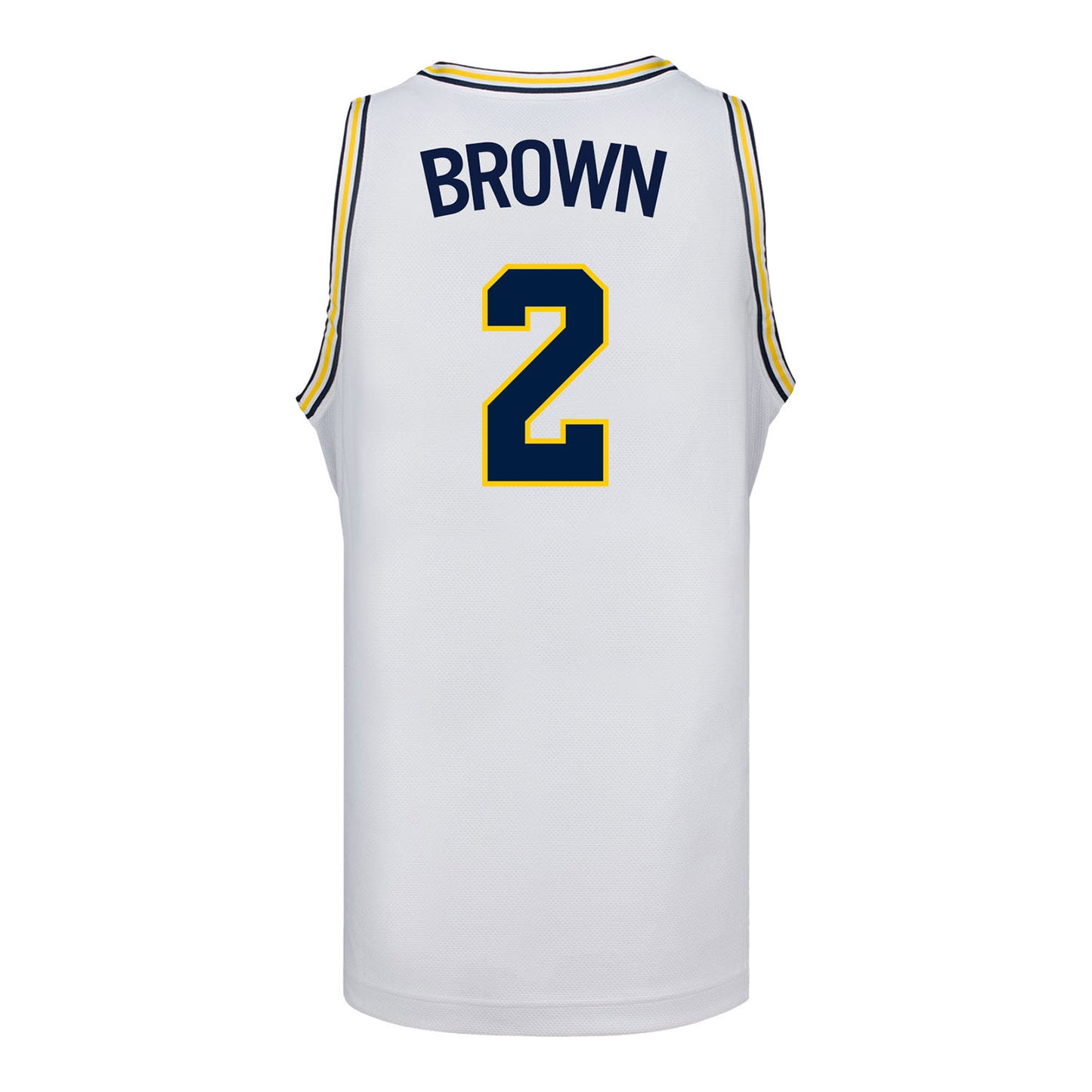 Michigan Wolverines #2 Macy Brown Student Athlete White Women's Basketball Jersey - Back View