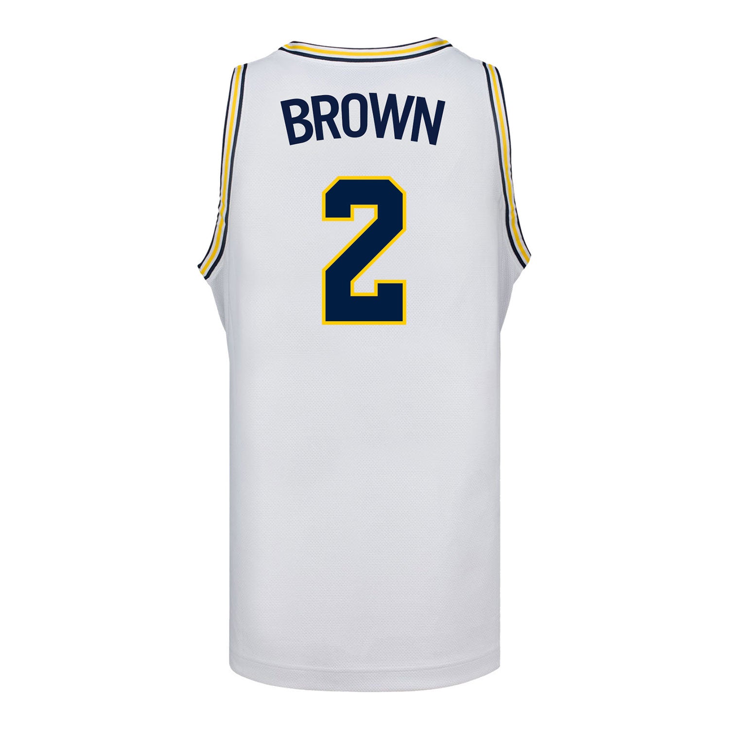Michigan Wolverines #2 Macy Brown Student Athlete White Women's Basketball Jersey - Back View