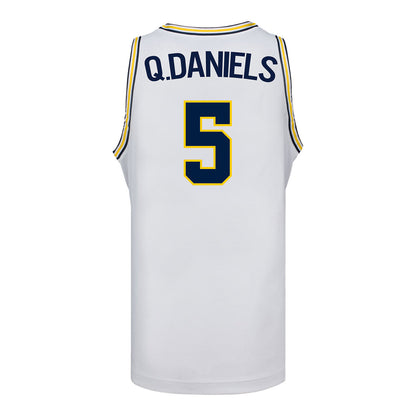 Michigan Wolverines #5 Brooke Q. Daniels Student Athlete White Women's Basketball Jersey