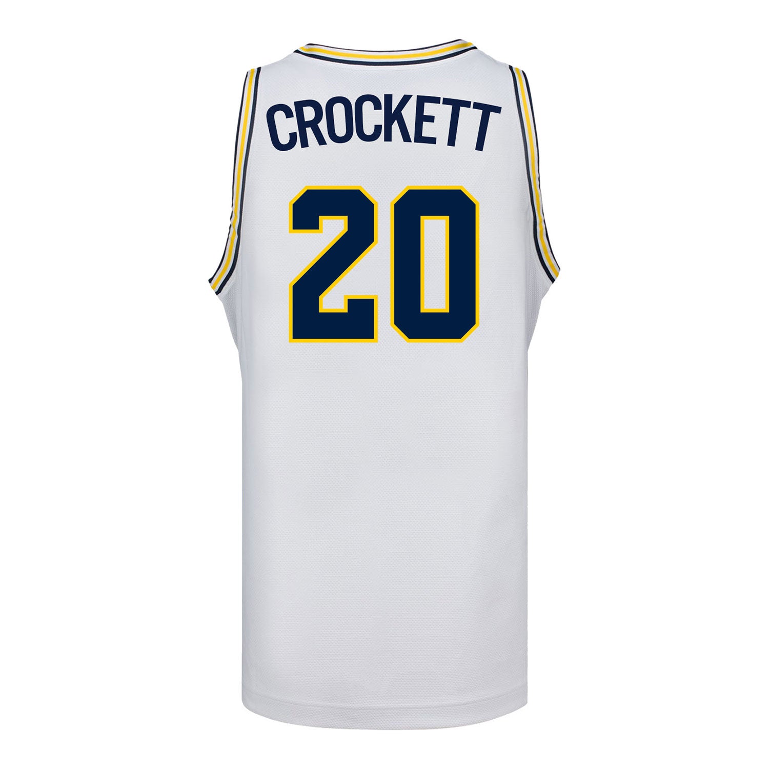 Michigan Wolverines #20 Alyssa Crockett Student Athlete White Women's Basketball Jersey - Back View