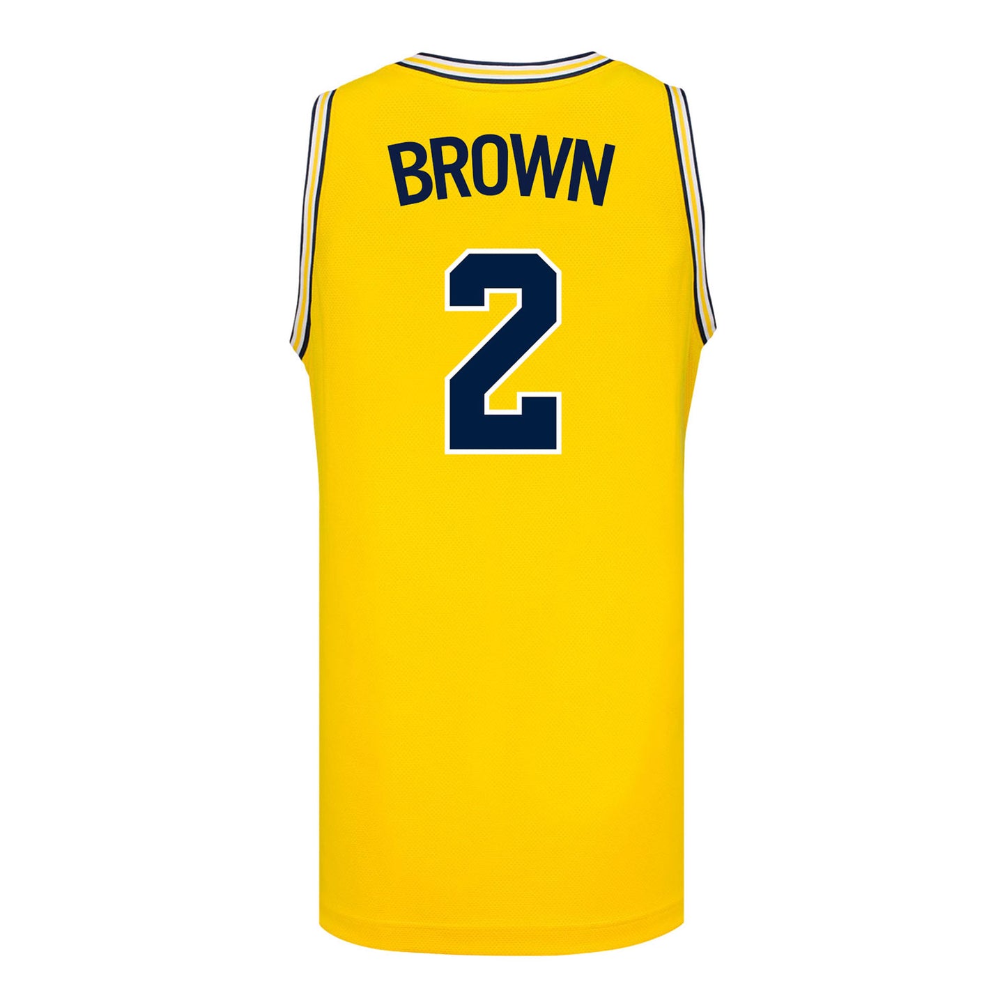 Michigan Wolverines #2 Macy Brown Student Athlete Maize Women's Basketball Jersey - Back View